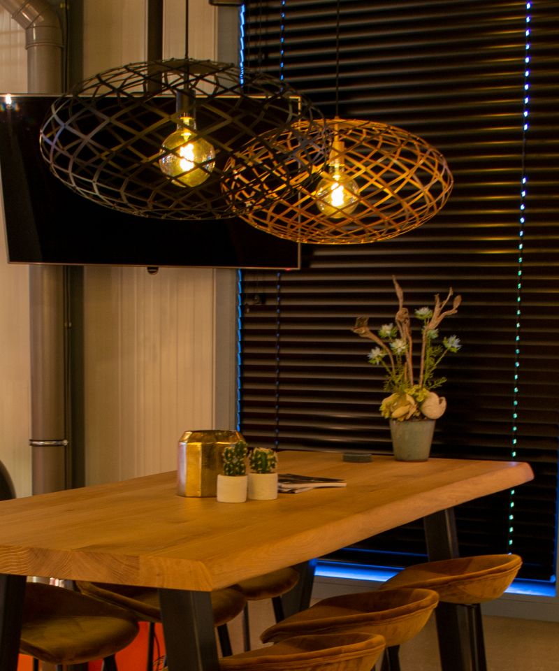 Lucide WOLFRAM - Závesné svietidlo - Ø 100 cm - 3xE27 - Čierna